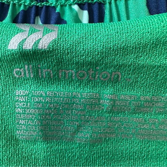 All in Motion Women’s Green and Navy Cheetah Print Lined Shorts Sz 3X GUC - Picture 6 of 8
